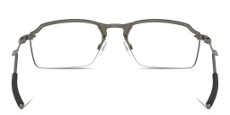 Shop Oakley Tailback 2.0 Wide Half-Rim Rectangle Eyeglasses in Matte Gunmetal online.