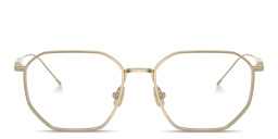 Shop BRUNELLO CUCINELLI Irregular Titanium and Horn Eyeglasses With Blue Light Lenses in Gold online.