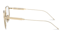 Shop BRUNELLO CUCINELLI Irregular Titanium and Horn Eyeglasses With Blue Light Lenses in Gold online.