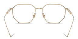 Shop BRUNELLO CUCINELLI Irregular Titanium and Horn Eyeglasses With Blue Light Lenses in Gold online.