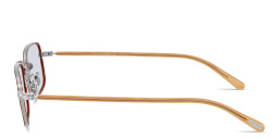 Shop OLIVER PEOPLES Brymer Unisex Rectangle Eyeglasses in Silver online.