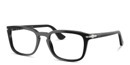 Shop PERSOL Arrow Unisex Pillow Eyeglasses in Black online.