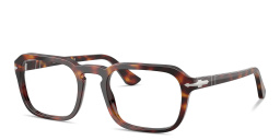 Shop PERSOL Arrow Unisex Square Eyeglasses in Havana online.