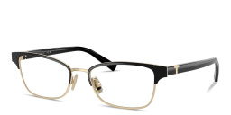 Shop TIFFANY Tiffany T Pillow Eyeglasses in Black On Pale Gold online.