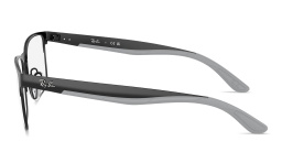 Shop Ray-Ban Optics Unisex Wide Rectangle Eyeglasses in Black online.