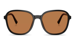 MIU MIU Vertical Logo Oversized Square Sunglasses in Black – Product Photo 1