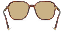 MIU MIU Vertical Logo Oversized Square Sunglasses in Striped Tobacco – Product Photo 4