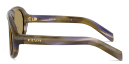 PRADA Sunglasses 鼈甲 ゴールド イタリア製 ロゴ刻印 グリーン PRADA