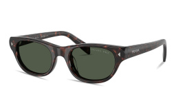 Shop PRADA Logo Signature Cat-Eye Sunglasses in Havana online.