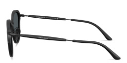 Shop GIORGIO ARMANI Logo Signature Panthos Sunglasses in Matte Black online.