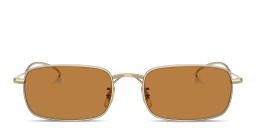 Shop OLIVER PEOPLES TK-14 Unisex Rectangle Sunglasses in Gold online.