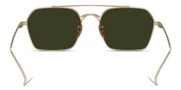 Shop OLIVER PEOPLES Rivetti Unisex Irregular Sunglasses in Gold online.