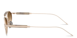 تسوق نظارات شمسية بيضاوية للجنسين بتوقيع العلامة برونيلو كوتشينيلي بلون ذهبي وردي أونلاين.