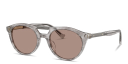 BRUNELLO CUCCINELLI Sartorial Sunset Unisex Oval Sunglasses in Cashmere Grey – Product Photo 2