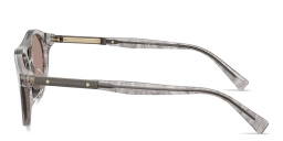 BRUNELLO CUCCINELLI Sartorial Sunset Unisex Oval Sunglasses in Cashmere Grey – Product Photo 3