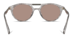 BRUNELLO CUCCINELLI Sartorial Sunset Unisex Oval Sunglasses in Cashmere Grey – Product Photo 4