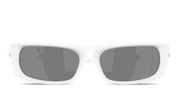 Shop Oakley Highland Unisex Rectangle Sunglasses in White online.
