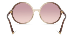 تسوق نظارات شمسية دائرية كبيرة بشعار العلامة العمودي ميو ميو بلون بني متدرج أونلاين.