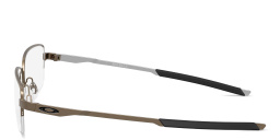 Shop Oakley Foil RQ 0.5 Unisex Wide Half-Rim Rectangle Eyeglasses in Pewter online.