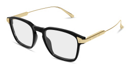 Shop Cartier Santos de Cartier Square Eyeglasses in Black online.