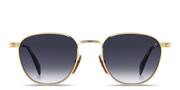 تسوق نظارات شمسية طراز بانتوس بشعار العلامة ديفيد بيكهام بلون ذهبي لامع أونلاين.