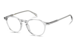 Shop DAVID BECKHAM Talisman Panthos Eyeglasses in Transparent Grey online.