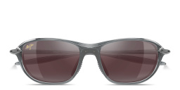 Shop Maui Jim HO’OKIPA ULTRA R-XS Unisex Panthos Sunglasses in Shiny Transparent Metallic Dark Grey online.