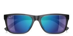 Shop Maui Jim KŌWELO Rectangle Sunglasses in Transparent Dark Grey online.