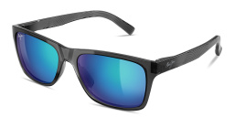 Shop Maui Jim KŌWELO Rectangle Sunglasses in Transparent Dark Grey online.
