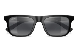Shop Maui Jim Moaka Rectangle Sunglasses in Matte Black online.