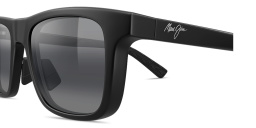 Shop Maui Jim Moaka Rectangle Sunglasses in Matte Black online.