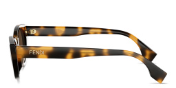 Shop FENDI Lettering Oval Sunglasses in Dark Havana online.