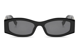 Shop FENDI Forever Fendi Rectangle Sunglasses in Black online.