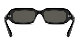 Shop CELINE Triomphe Rectangle Sunglasses in Black online.