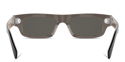 Shop CELINE 3 Dots HD Rectangle Sunglasses in Black Transparent Beige online.