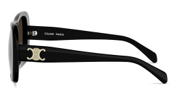 Shop CELINE Triomphe Oversized Pilot Sunglasses in Black online.