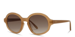 Shop LOEWE Slim Round Sunglasses in Opaline caramel online.