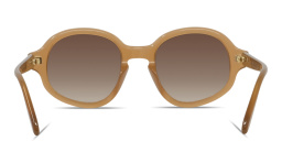 Shop LOEWE Slim Round Sunglasses in Opaline caramel online.
