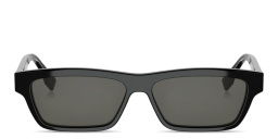Shop FENDI FF Squared Cat-Eye Sunglasses in Black online.