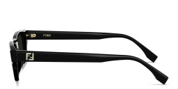 Shop FENDI FF Squared Cat-Eye Sunglasses in Black online.