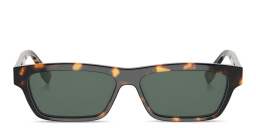 Shop FENDI FF Squared Cat-Eye Sunglasses in Dark Havana online.