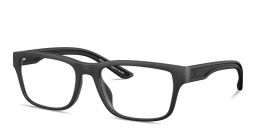 Shop Emporio Armani Eagle Logo Pillow Eyeglasses in Rubber Matte Black online.
