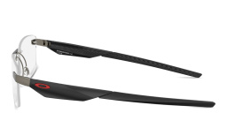 Shop Oakley Steakhouse 1.0 Unisex Wide Rimless Rectangle Eyeglasses in Matte Gunmetal online.