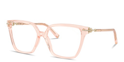 Shop TIFFANY Tiffany HardWear Wide Square Eyeglasses in Crystal Nude online.