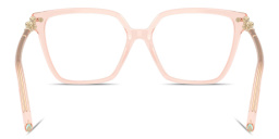Shop TIFFANY Tiffany HardWear Wide Square Eyeglasses in Crystal Nude online.