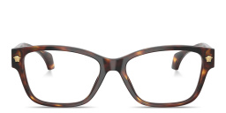 Shop VERSACE Medusa Cat-Eye Eyeglasses in Havana online.
