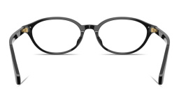 Shop VERSACE Medusa Oval Eyeglasses in Black online.