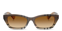 Shop BURBERRY Vintage Check Rectangle Sunglasses in Check Gradient Sand online.