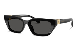 Shop Dolce & Gabbana Logo Signature Cat-Eye Sunglasses in Black online.