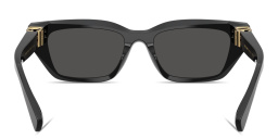 Shop Dolce & Gabbana Logo Signature Cat-Eye Sunglasses in Black online.